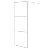Vidaxl Walk-in shower wall 80x195 cm Transparent ESG glass white