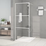 Vidaxl Walk-in shower wall 80x195 cm Transparent ESG glass white