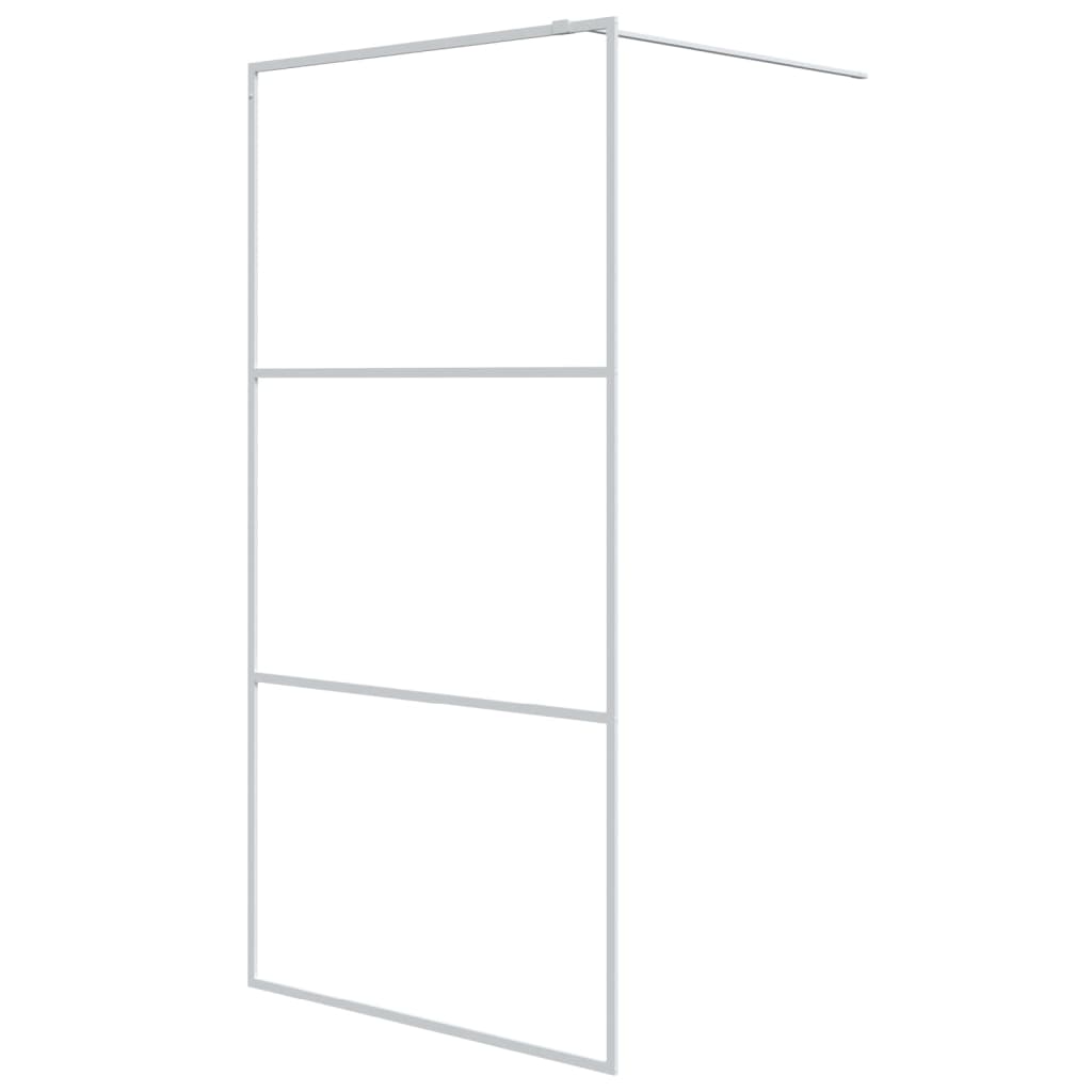 Vidaxl Walk-In duschvägg 100x195 cm transparent ESG-glasvitt