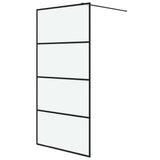 Vidaxl Walk-In duschvägg 100x195 cm matt ESG Glass Black