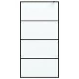 Vidaxl Walk-In duschvägg 100x195 cm matt ESG Glass Black