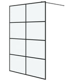 Vidaxl Walk-in shower wall 140x195 cm Mat ESG glass black