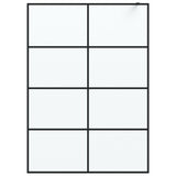Vidaxl Walk-in shower wall 140x195 cm Mat ESG glass black