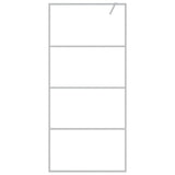 Vidaxl Walk-in tuš stena 90x195 cm prozorna ESG steklena srebrna obarvana