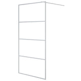 Vidaxl Walk-In duschvägg 100x195 cm transparent ESG-glas silverfärgad