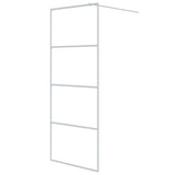 Vidaxl Walk-in shower wall 80x195 cm Transparent ESG glass white