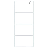Vidaxl Walk-in shower wall 80x195 cm Transparent ESG glass white