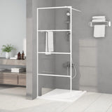 Vidaxl Walk-in shower wall 80x195 cm Transparent ESG glass white