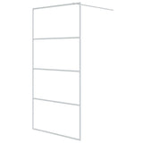 Vidaxl Walk-in shower wall 100x195 cm Transparent ESG glass white