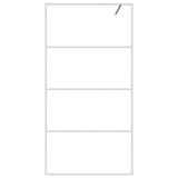 Vidaxl Walk-in shower wall 100x195 cm Transparent ESG glass white