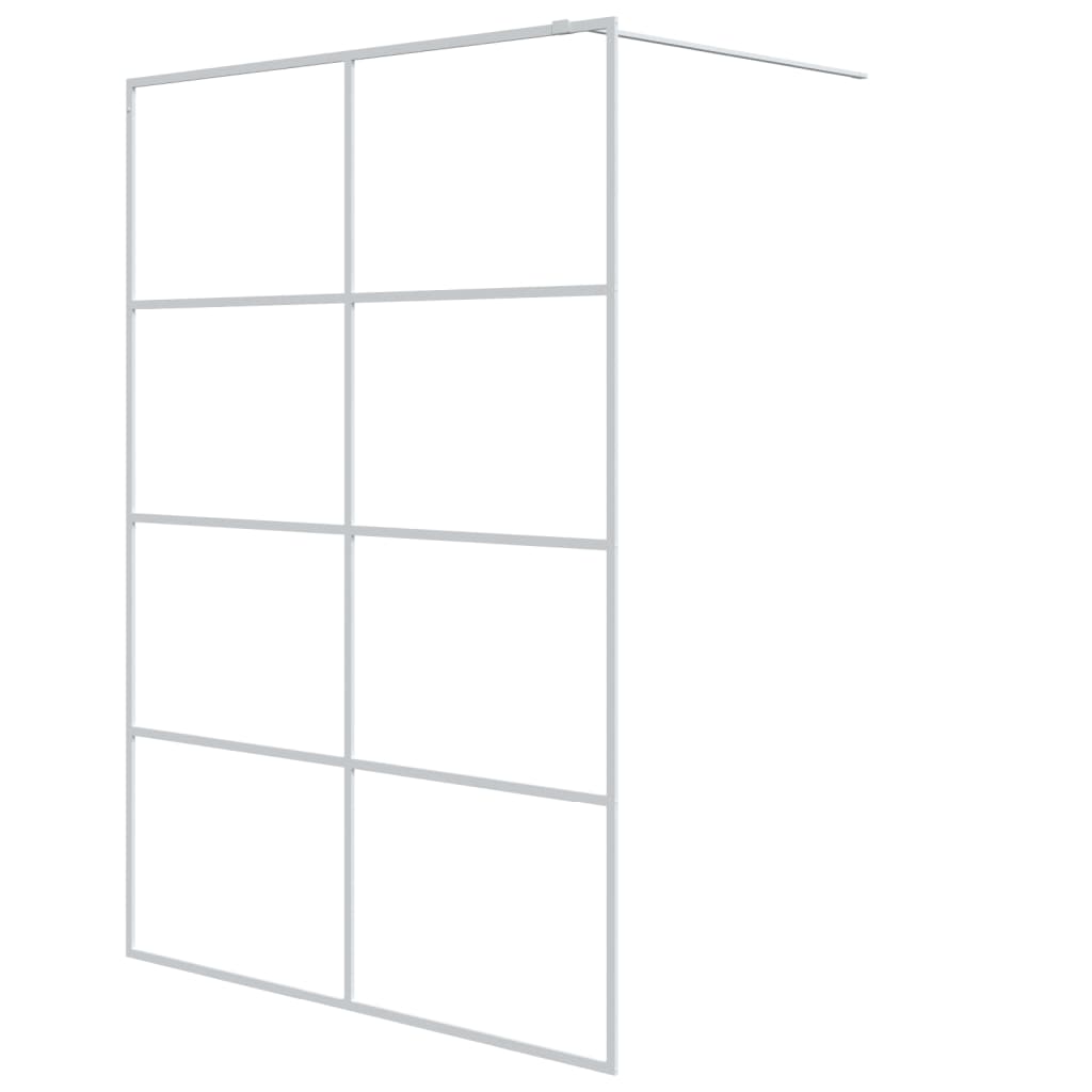 Vidaxl walk-in brusevæg 140x195 cm Gennemsigtig ESG Glass White