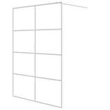 Vidaxl walk-in brusevæg 140x195 cm Gennemsigtig ESG Glass White