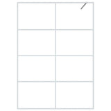 Vidaxl walk-in brusevæg 140x195 cm Gennemsigtig ESG Glass White