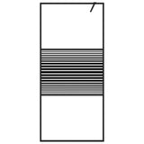 Vidaxl Walk-in shower wall 90x195 cm Transparent ESG glass black