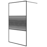 Vidaxl Walk-In duschvägg 115x195 cm transparent ESG-glas svart