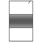 Vidaxl Walk-In duschvägg 115x195 cm transparent ESG-glas svart