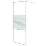 Vidaxl Walk-in shower wall 80x195 cm Transparent ESG glass white