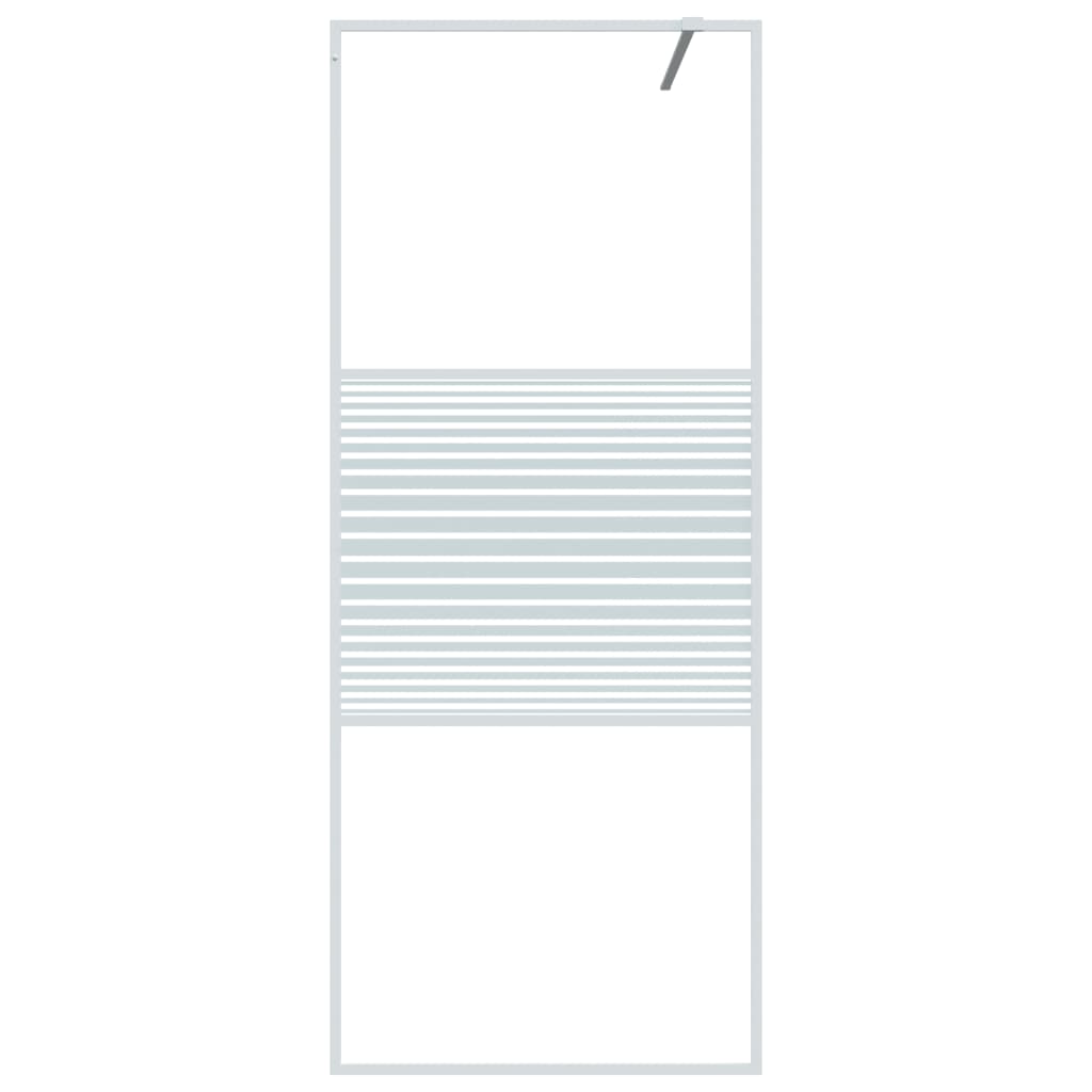 Vidaxl Walk-in shower wall 80x195 cm Transparent ESG glass white