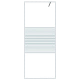 Vidaxl Walk-in shower wall 80x195 cm Transparent ESG glass white