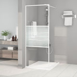 Vidaxl Walk-in shower wall 80x195 cm Transparent ESG glass white