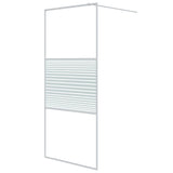 Vidaxl Walk-in shower wall 90x195 cm Transparent ESG glass white