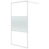 Vidaxl Walk-in shower wall 100x195 cm Transparent ESG glass white