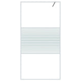 Vidaxl Walk-in shower wall 100x195 cm Transparent ESG glass white