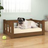 Vidaxl dog basket 65.5x50.5x28 cm solid pine honey brown