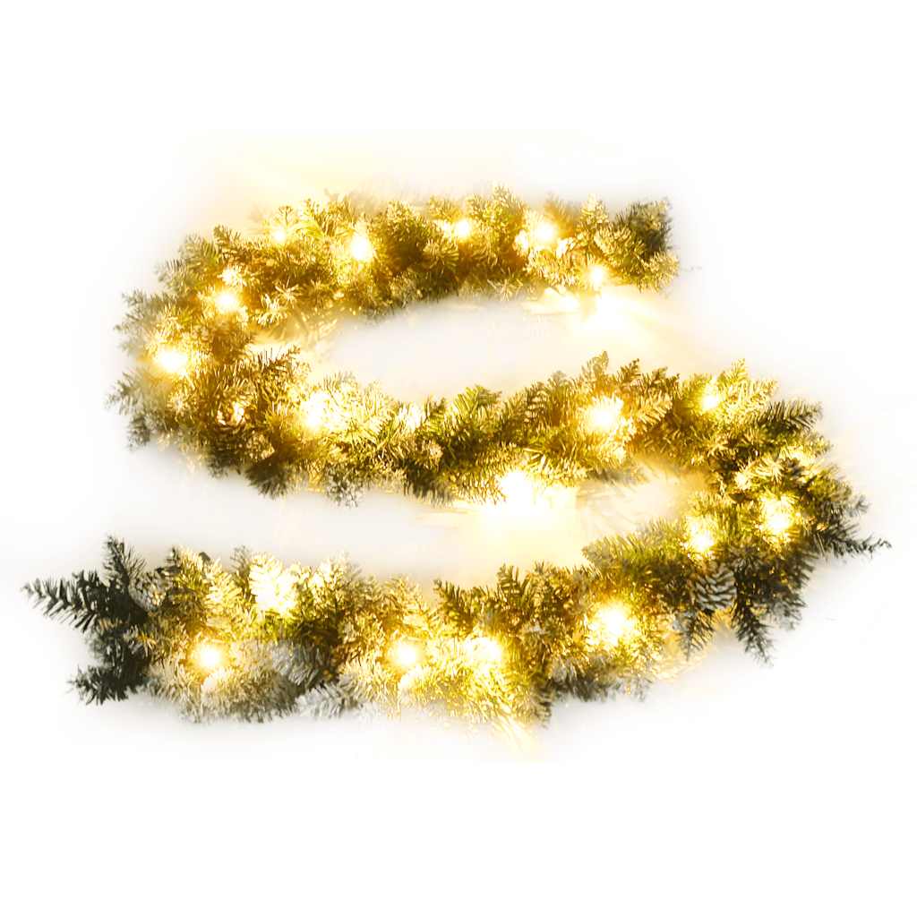 Vidaxx božična girlanda z LED lučmi 5,2 m PVC zelena