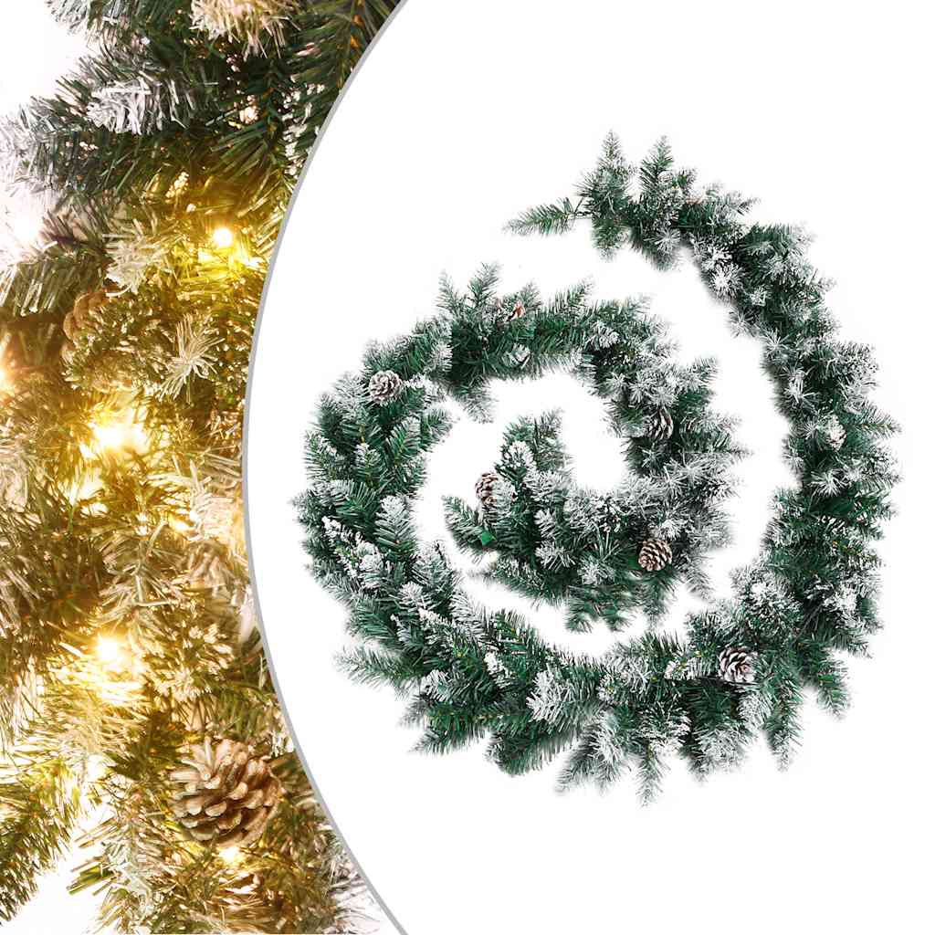 Vidaxx božična girlanda z LED lučmi 5,2 m PVC zelena