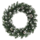 Vidaxl Christmas wreath with LED lights 60 cm PVC Green