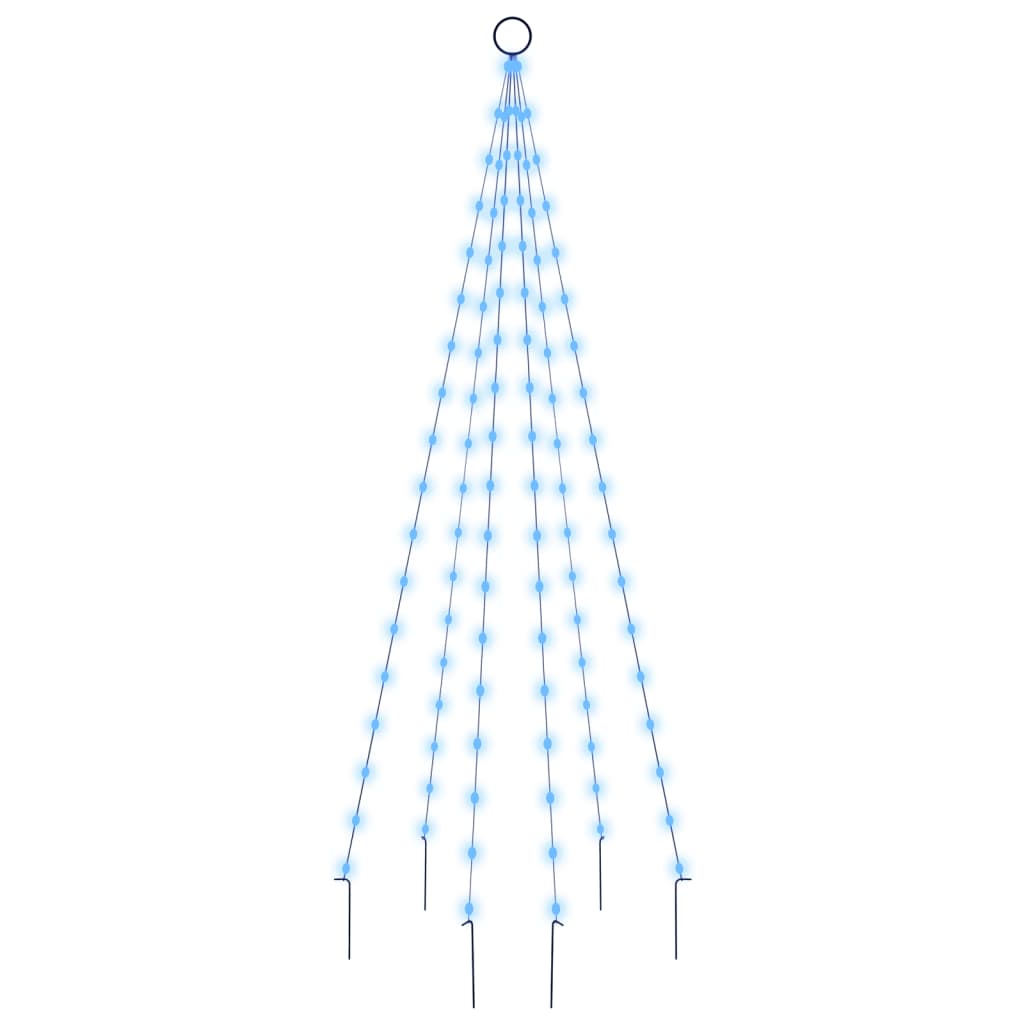 Vidaxl flagpole Christmas tree 108 LEDs blue 180 cm