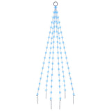Vidaxl flagpole Christmas tree 108 LEDs blue 180 cm