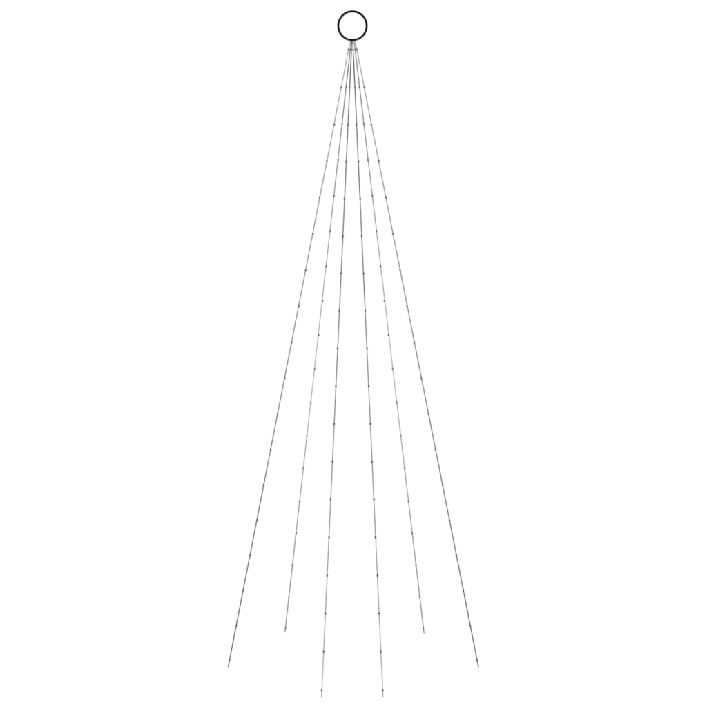 Vidaxl flagpole Christmas tree 108 LEDs blue 180 cm