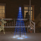Vidaxl flagpole Christmas tree 108 LEDs blue 180 cm