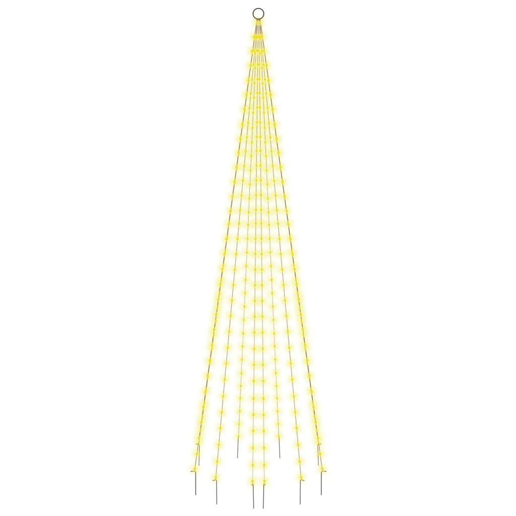 Vidaxl Flagôle arbre de Noël 310 LEDS blanc chaud 300 cm