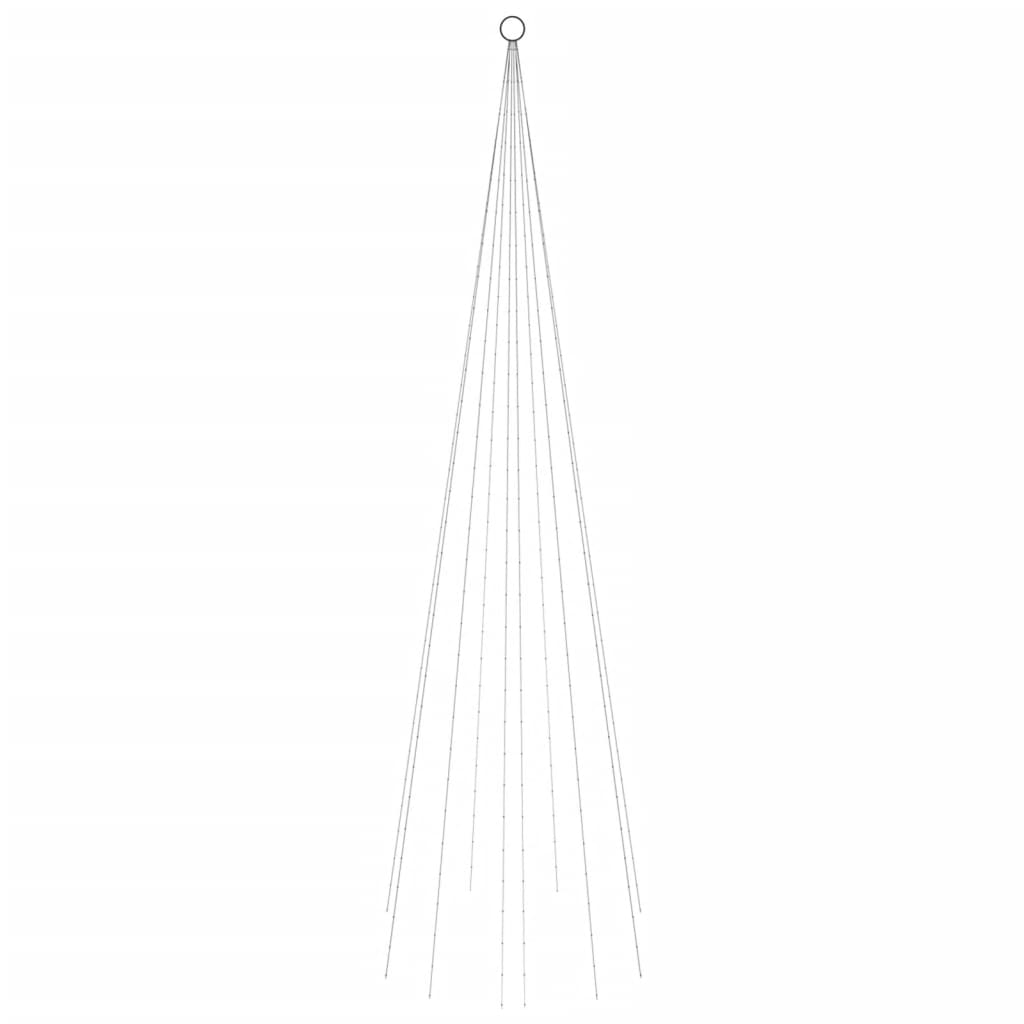Vidaxl Flagôle arbre de Noël 310 LEDS blanc chaud 300 cm
