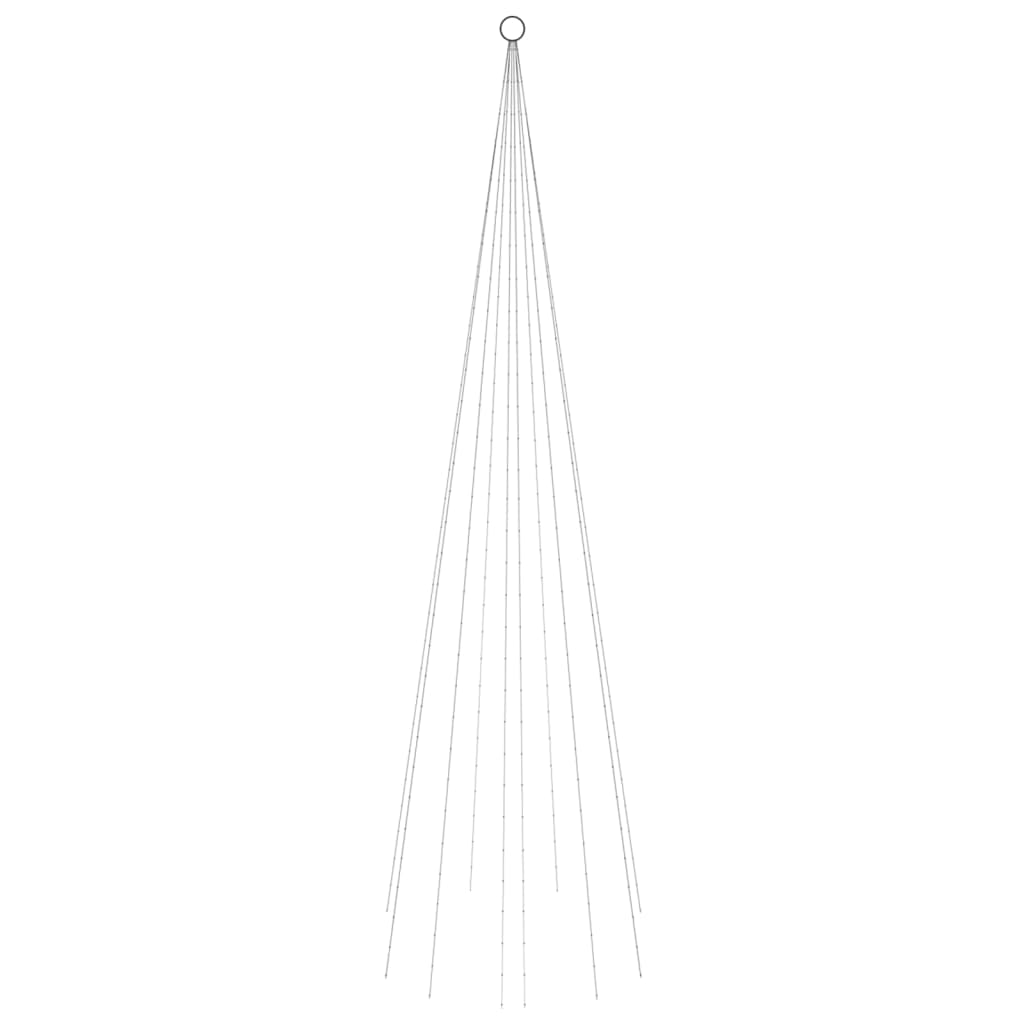 Vidaxl Flagpole Chrëschtbrued 310 LED bloe 300 cm
