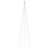 Vidaxl Flagpole Chrëschtbrued 310 LED bloe 300 cm