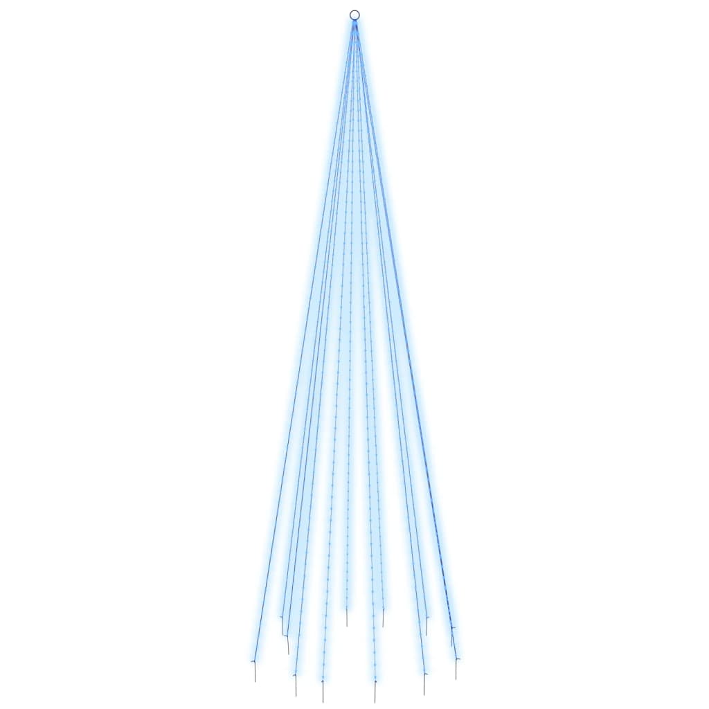 Vidaxl Flagpole Christmas Tree 732 LED Azul 500 cm