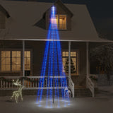 Vidaxl Flagpole Christmas Tree 732 LED Azul 500 cm