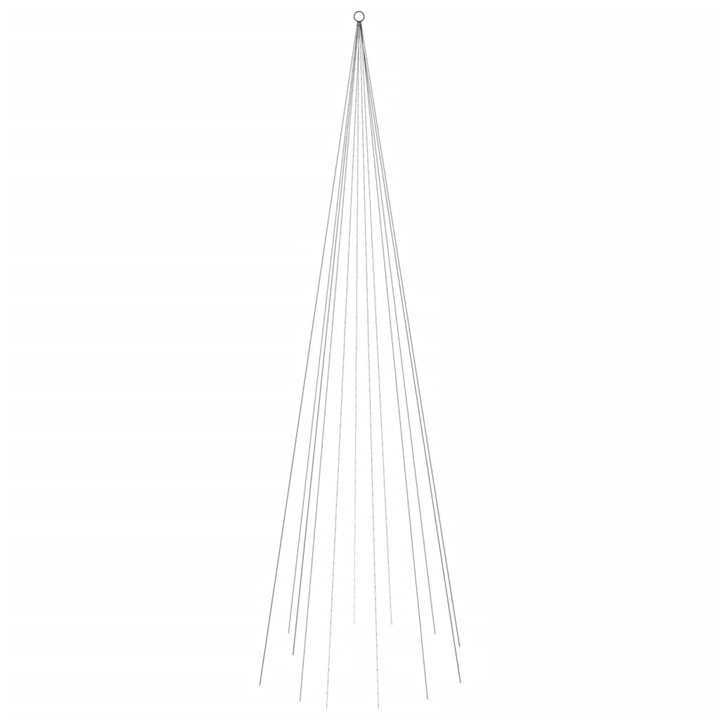 VidaXL Vlaggenmast Christmas tree 732 LEDs multicolored 500 cm