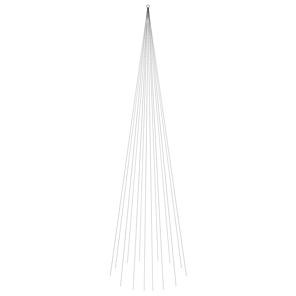Vidaxl Flagpole Chrëschtbam 1134 LED blo 800 cm