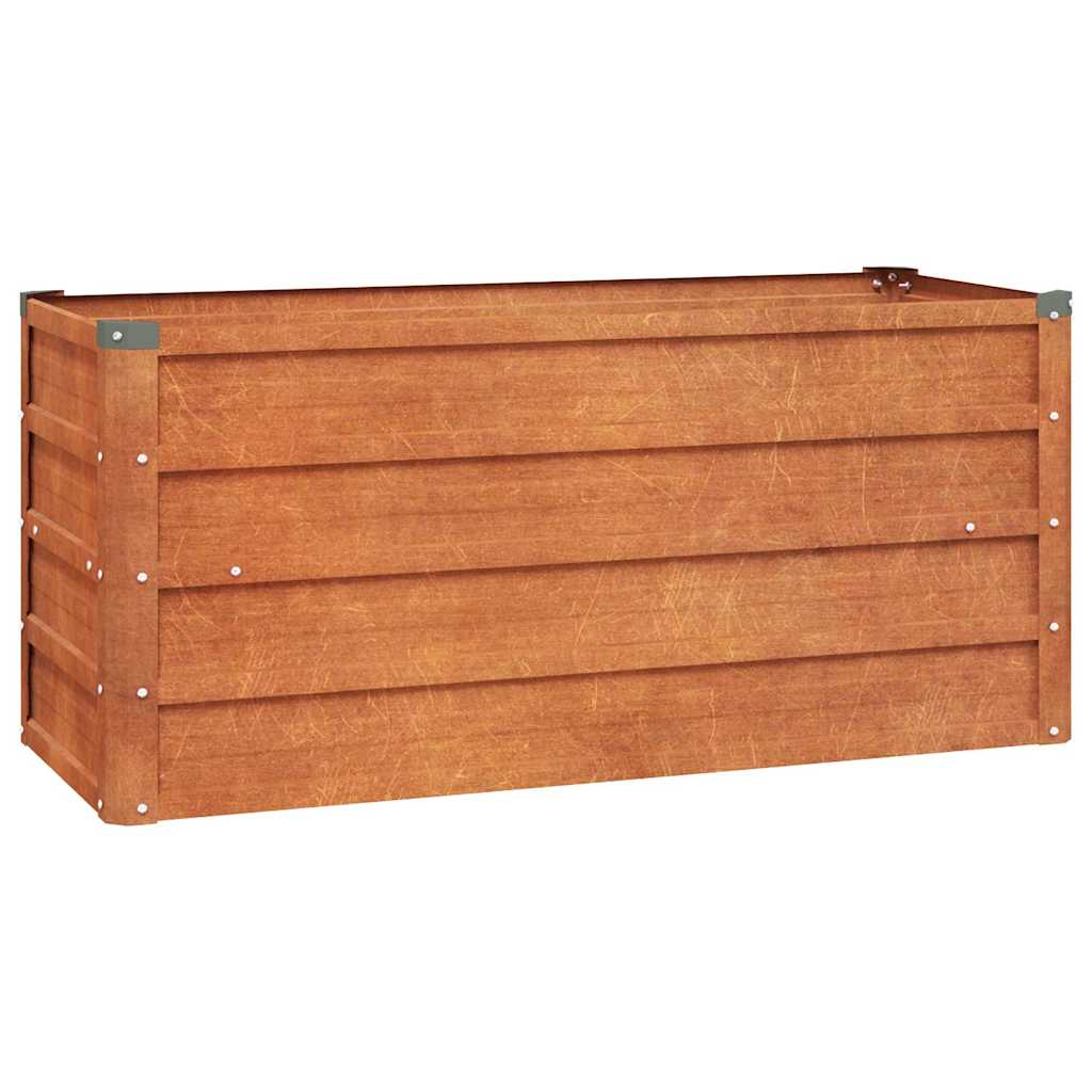 Vidaxl Planter zvedl 100x40x45 cm Corten Steel Rusty