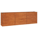 Vidaxl fioriera raccolta 240x40x77 cm in acciaio corten arrugginito