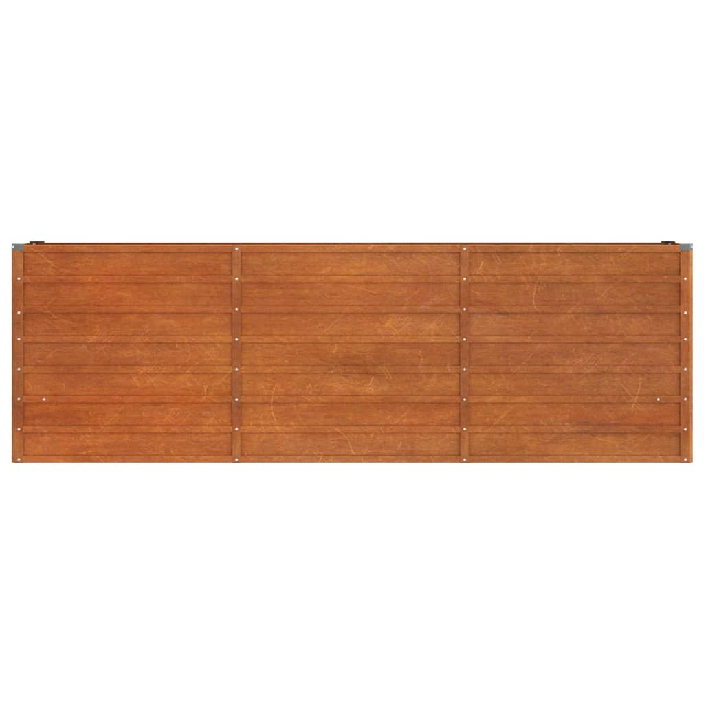 Vidaxl fioriera raccolta 240x40x77 cm in acciaio corten arrugginito
