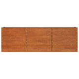Vidaxl fioriera raccolta 240x40x77 cm in acciaio corten arrugginito