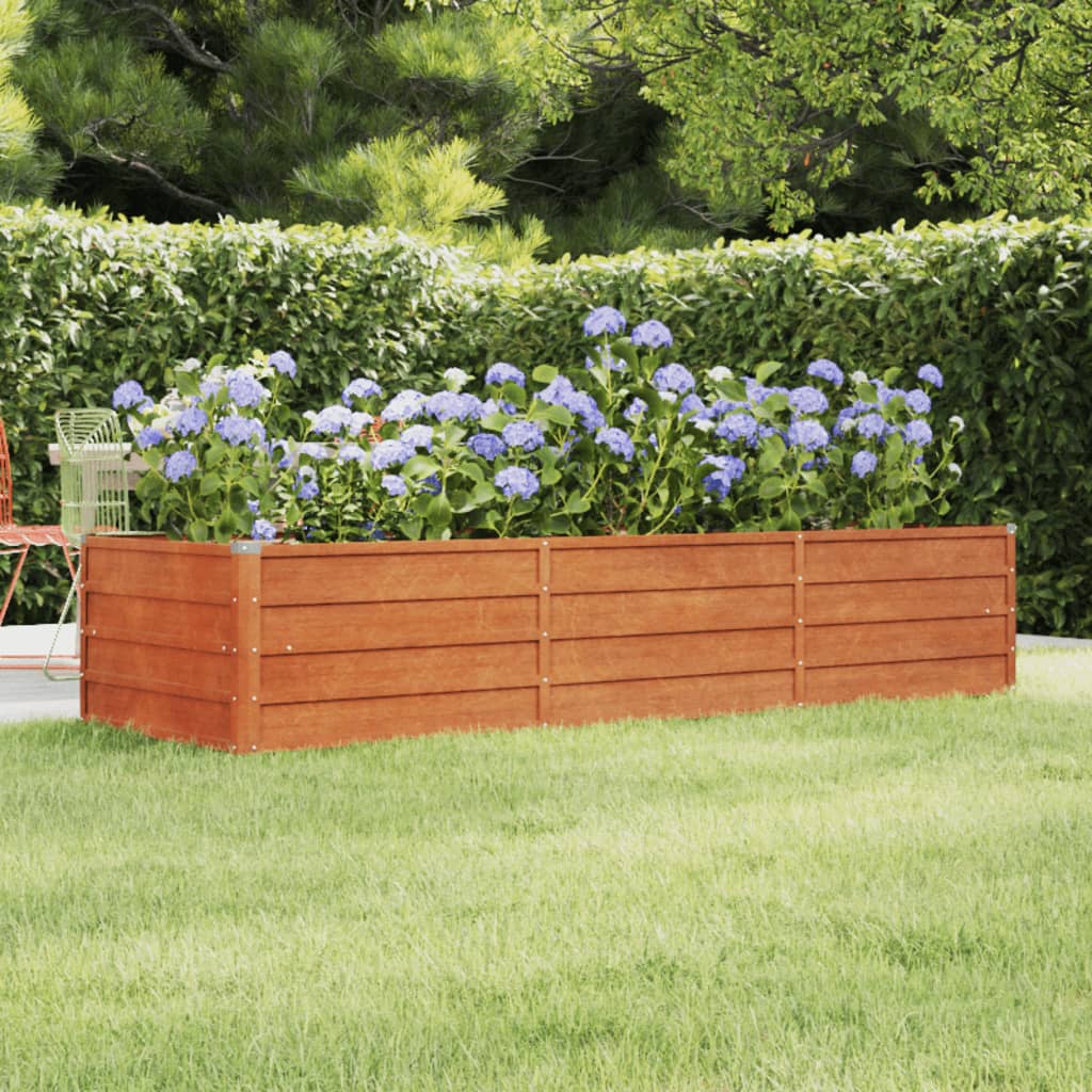 Vidaxl Planter hævet 240x80x45 cm Corten Steel Rusty