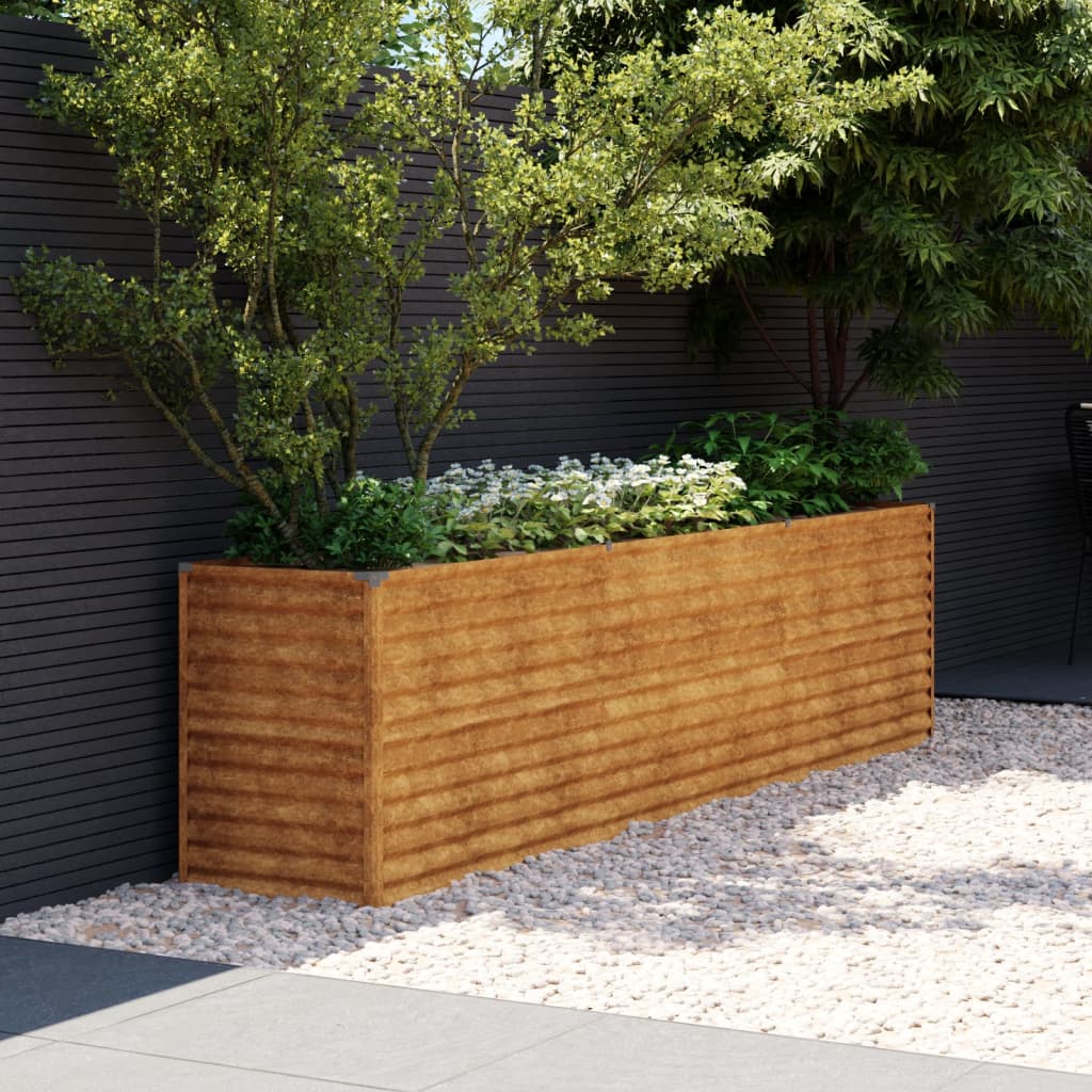 Vidaxl Planter je dvignil 291x50x69 cm Cortenstaal