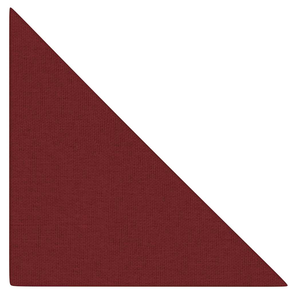 Pannelli a parete Vidaxl 12 pezzi 0,54 m² 30x30 cm Vino in tessuto rosso